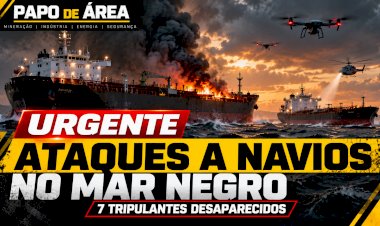 URGENTE: Ataques com drones atingem dois navios no Mar Negro; sete tripulantes estão desaparecidos