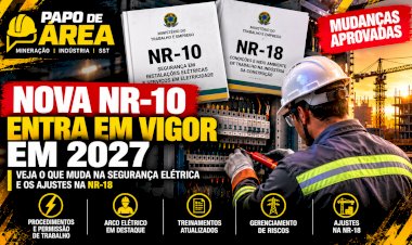 Nova NR-10 entra em vigor em 2027: mudanças na segurança elétrica e NR-18