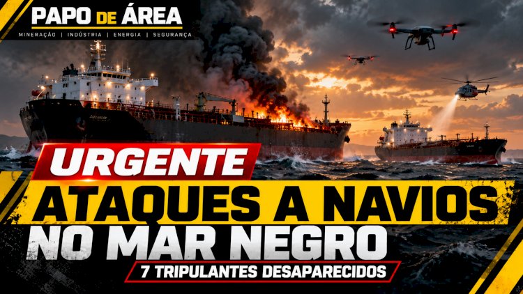 URGENTE: Ataques com drones atingem dois navios no Mar Negro; sete tripulantes estão desaparecidos